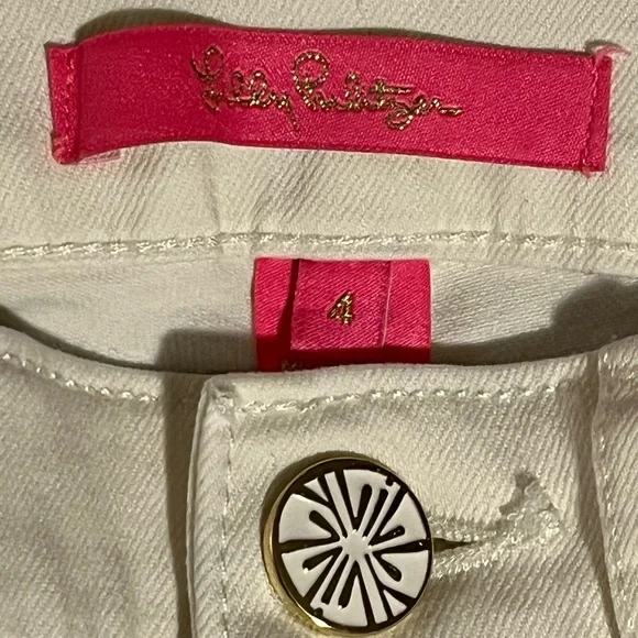 Lilly Pulitzer Women’s White Jeans Size 4 - Picture 5 of 11